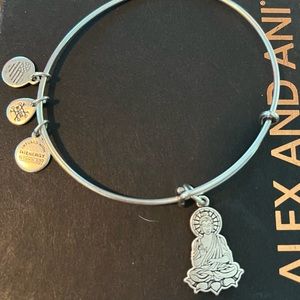Alex and Ani - Buddha - Adjustable Bangle - Rafaelian Silver